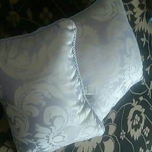 Two silk lavender color throw pillows